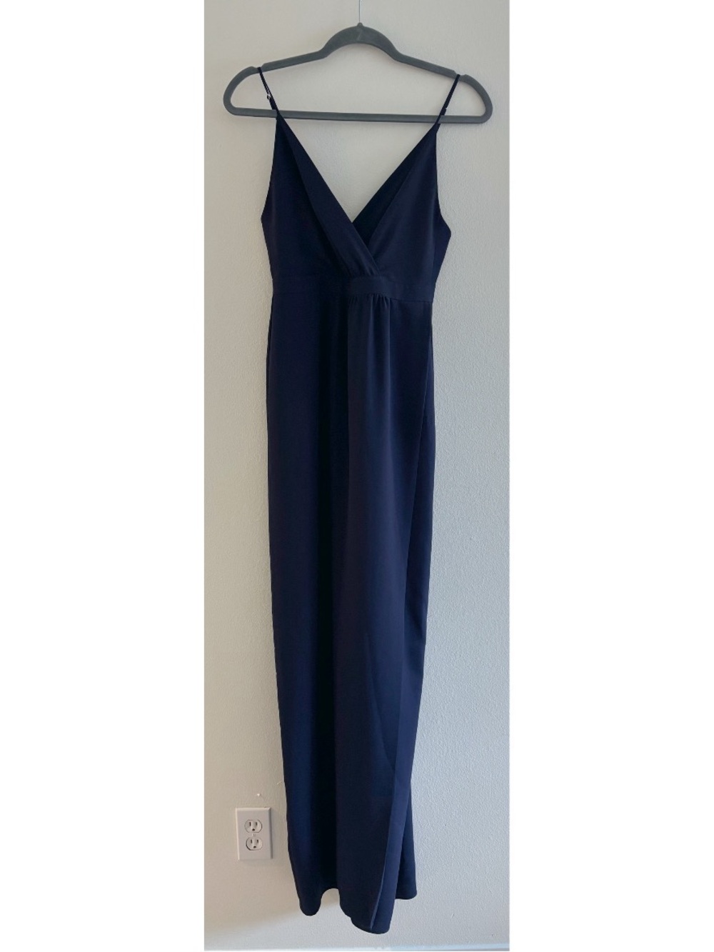 Park & Fifth Georgia Navy Surplice Empire Waist Maxi Dress Size 0